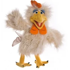 Peluche marionnette Heini le coq