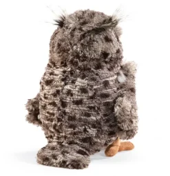Peluche marionnette Hibou sage