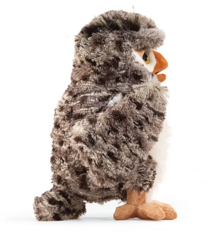 Peluche marionnette Hibou sage