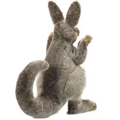 Peluche marionnette Kangourou avec bébé