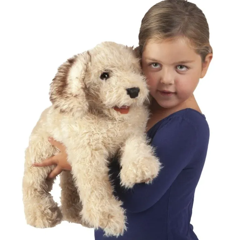 Peluche marionnette Labradoodle