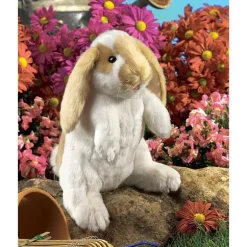 Peluche marionnette Lapin bélier debout