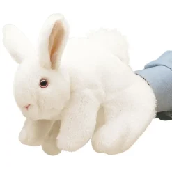 Peluche marionnette Lapin blanc