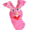 Peluche marionnette Lapine rose Mampfine