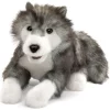 Peluche marionnette Loup polaire