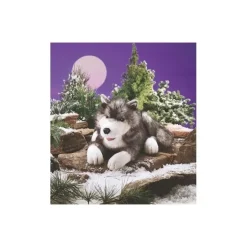 Peluche marionnette Loup polaire