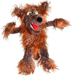 Peluche marionnette loup Siegfried