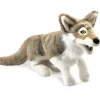 Peluche marionnette Loup gris