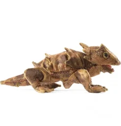 Peluche marionnette lézard cornu
