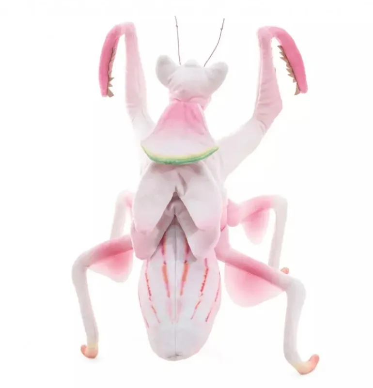 Peluche marionnette mante religieuse orchidée