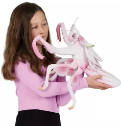 Peluche marionnette mante religieuse orchidée