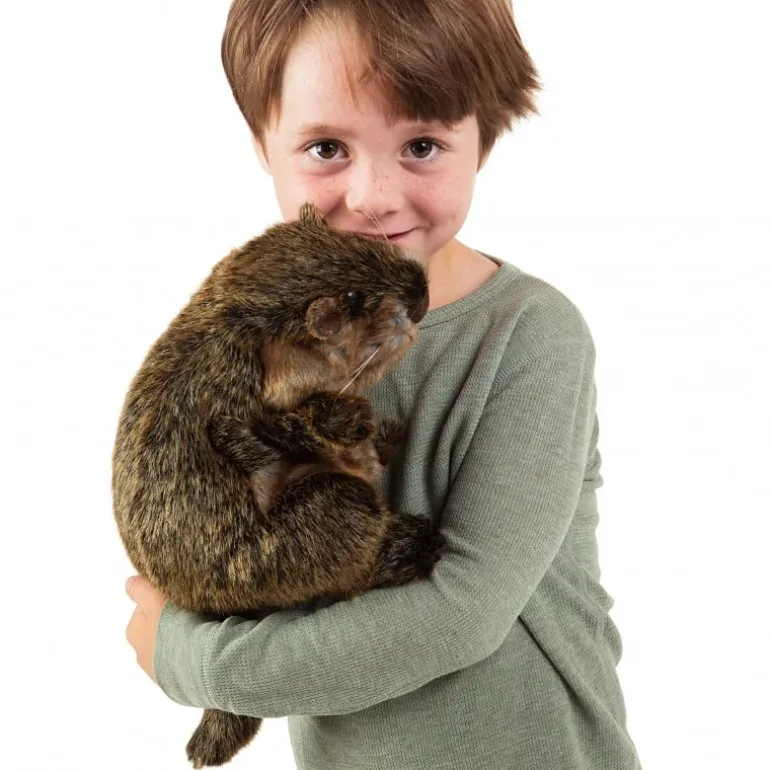 Peluche marionnette Marmotte