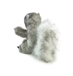 Peluche marionnette Mini écureuil gris