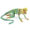 Peluche marionnette Mini lézard à collier
