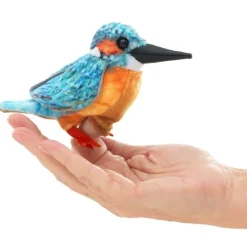 Peluche marionnette Mini Martin-pêcheur