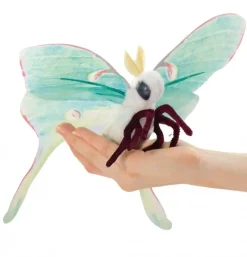 Peluche marionnette mini papillon lune