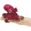 Peluche marionnette Mini pieuvre rouge