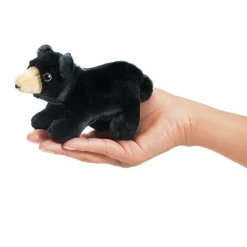 Peluche marionnette Mini ours noir