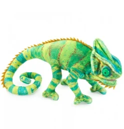 Peluche marionnette mini caméléon