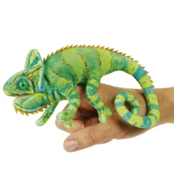 Peluche marionnette mini caméléon