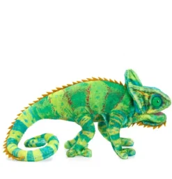 Peluche marionnette mini caméléon