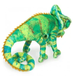 Peluche marionnette mini caméléon