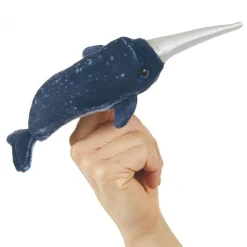 Peluche marionnette Mini narval