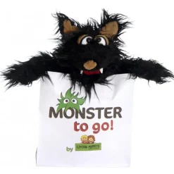 Peluche marionnette monstre Muffi Hapsweg, le loup