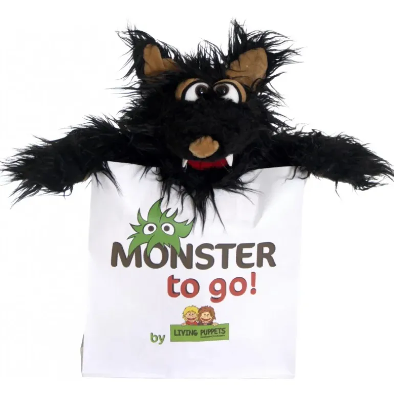 Peluche marionnette monstre Muffi Hapsweg, le loup