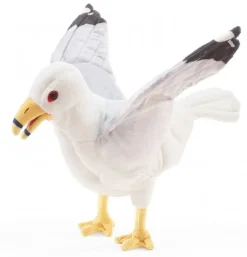 Peluche marionnette mouette
