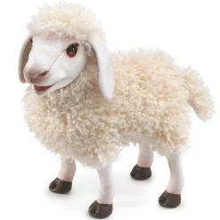 Peluche marionnette Mouton laineux