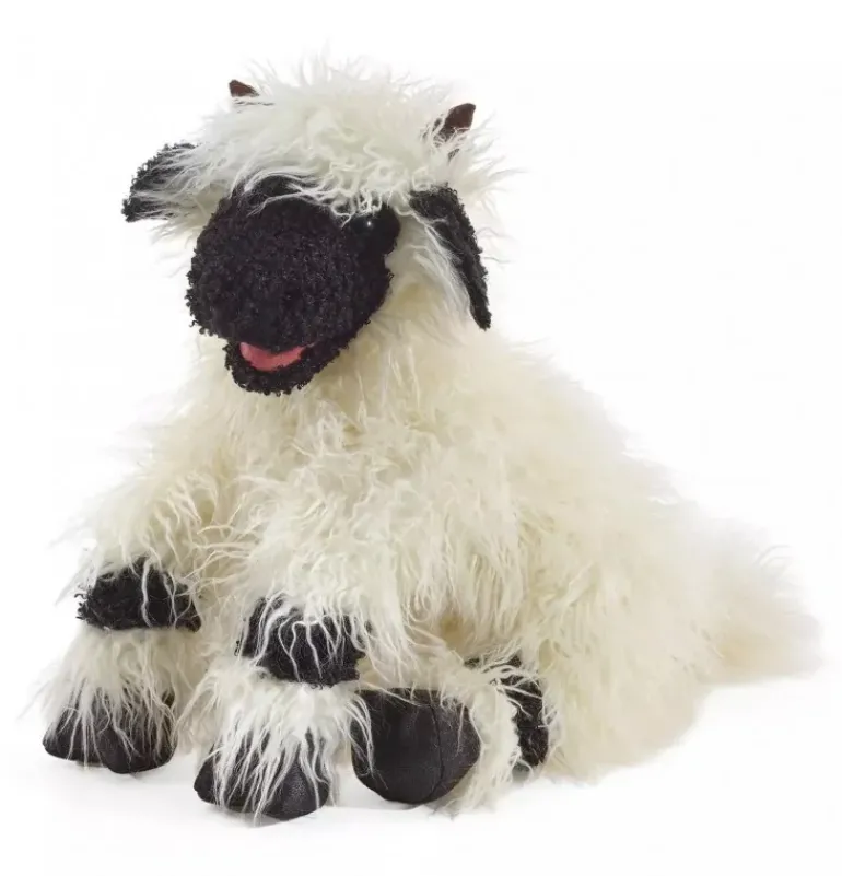 Peluche marionnette mouton Nez Noir du Valais