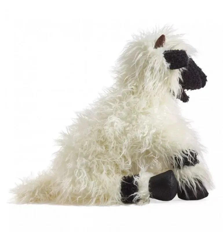 Peluche marionnette mouton Nez Noir du Valais