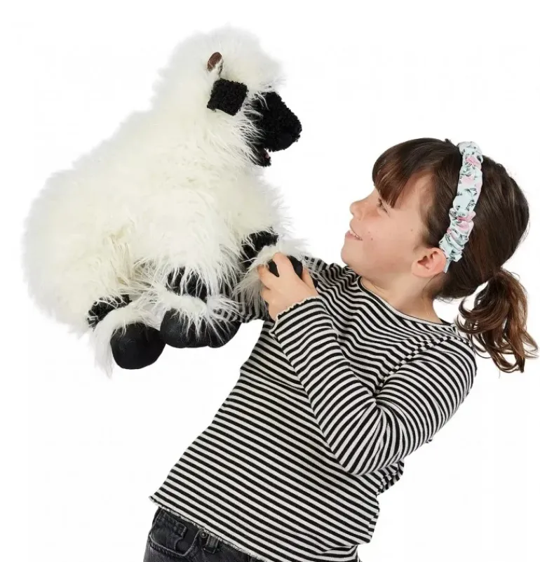 Peluche marionnette mouton Nez Noir du Valais