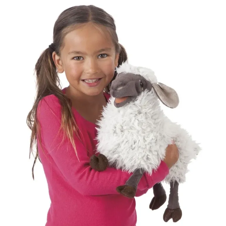 Peluche marionnette Mouton Bêlant