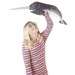 Peluche marionnette Narval ou Licorne des mers