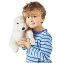 Peluche marionnette Ours polaire assis