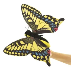 Peluche marionnette Papillon Machaon