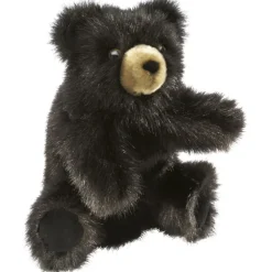 Peluche marionnette Petit ours brun foncé