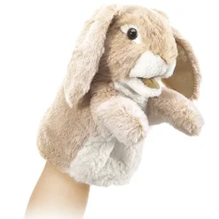 Peluche marionnette Petit Lapin bélier