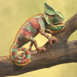 Peluche marionnette Petit Caméléon