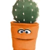 Peluche marionnette Pot de fleurs avec cactus Hannelore