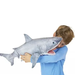 Peluche marionnette Requin blanc