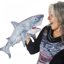 Peluche marionnette Requin blanc