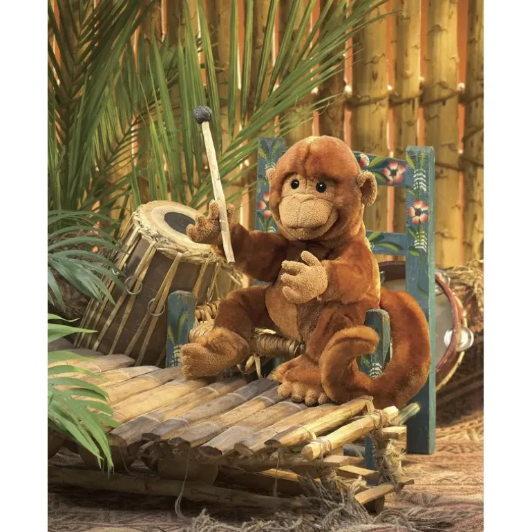 Peluche marionnette Singe