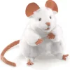 Peluche marionnette Souris Blanche