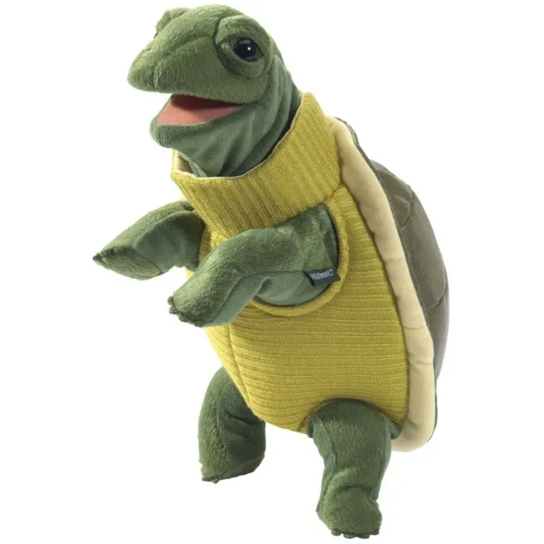 Peluche marionnette Tortue avec col roulé