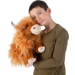 Peluche marionnette Vache Highland