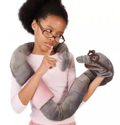 Peluche marionnette ver de bibliothèque