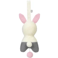 Peluche musicale Hella lapin blanc - 18 cm